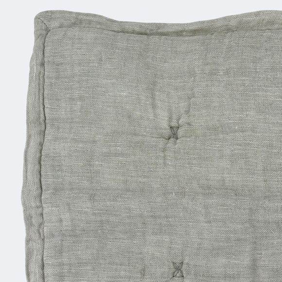 Restoration Hardware Linen Gauze Tufted Sham Mist Gray Lumbar Size 14" X 22" - Picture 2 of 7